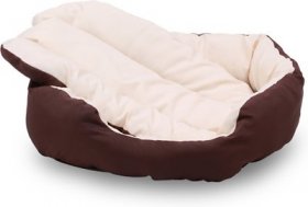 HappyCare Textiles Durable Oval Bolster Cat & Dog Bed