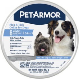 PetArmor Flea & Tick Collar for Dogs, 2 Collars (12-mos. supply)