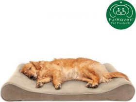 FurHaven Microvelvet Luxe Lounger Memory Foam Dog Bed w/Removable Cover