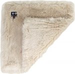 Bessie + Barnie Blondie Ultra Plush Faux Fur Reversible Dog & Cat Blanket, Beige