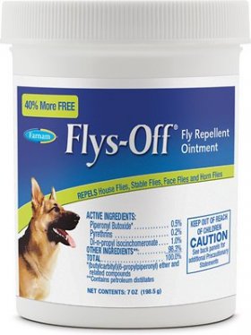 Flys-Off Fly Repellent Dog & Horse Ointment, 7-oz tub
