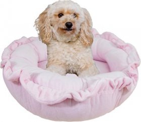 Bessie + Barnie Ultra Plush Luxury Deluxe Lily Pod Reversible Pillow Cat & Dog Bed