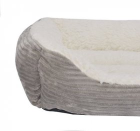 HappyCare Textiles Reversible Rectangle Sherpa Cat & Dog Bed