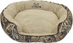 Realtree Max-5 Bolster Cat & Dog Bed w/Removable Cover, Camo/Taupe/Chocolate
