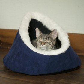 Petmaker Feline Comfort Cavern Cat Bed, Small, Blue
