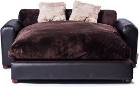 Moots Premium Leatherette Sofa Cat & Dog Bed w/Removable Cover
