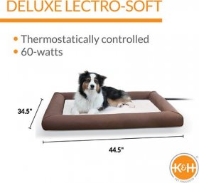 K&H Pet Products Deluxe Lectro-Soft Outdoor Heated Bolster Cat & Dog Bed