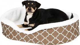 MidWest QuietTime Defender Orthopedic Bolster Cat & Dog Bed w/Removable Cover, Brown