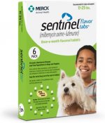 Sentinel Tablet for Dogs, 11-25 lbs, (Green Box)