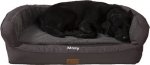 3 Dog Pet Supply EZ Wash Headrest Personalized Bolster Dog Bed w/Removable Cover