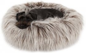 Snoozzy Glampet Donut Faux Fur Dog Be, Warm Ombre