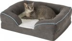 Frisco Plush Orthopedic Front Bolster Cat & Dog Bed w/Removable Cover