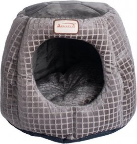Armarkat 16-in Cave Shape Cat Bed, Bronze & Silver