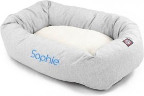 Majestic Pet Palette Heathered Sherpa Personalized Bagel Cat & Dog Bed