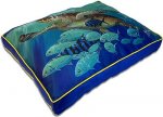 Guy Harvey Hawksbill Caravan Pillow Dog Bed w/ Removable Cover