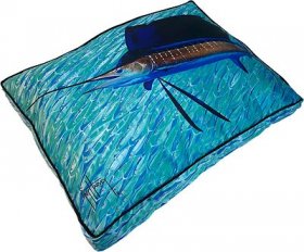 Guy Harvey Bait Wall Pillow Dog Bed w/ Removable Cover