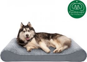 FurHaven Ultra Plush Luxe Lounger Memory Foam Dog Bed w/Removable Cover