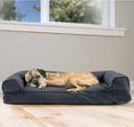 FurHaven Quilted Bolster Cat & Dog Bed w/Removable Cover