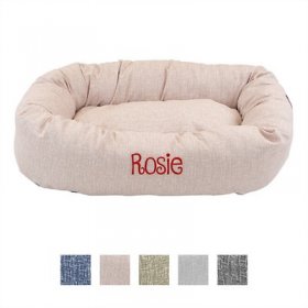 Majestic Pet Palette Heathered Personalized Bagel Cat & Dog Bed