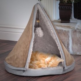 Petmaker Sleep & Play Cat with Removable Teepee Top Cat Bed