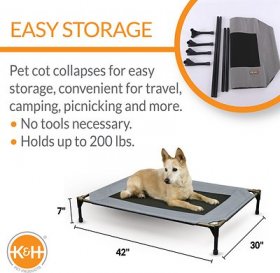 K&H Pet Products Elevated Dog Be, Gray