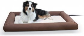 K&H Pet Products Deluxe Lectro-Soft Outdoor Heated Bolster Cat & Dog Bed