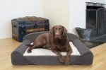 FurHaven Luxury Edition Orthopedic Bolster Cat & Dog Bed w/Removable Cover
