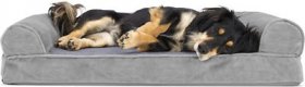 FurHaven Faux Fur Orthopedic Bolster Dog Bed w/Removable Cover