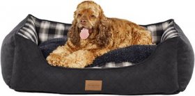 Pendleton Charcoal Ombre Kuddler Bolster Dog Bed w/Removable Cover