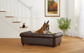 Enchanted Home Pet Wentworth Sofa Dog Bed w/Removable Cover, Large, Pebble Brown