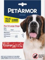 PetArmor Flea & Tick Spot Treatment for Dogs, 89 - 132 lbs, 6 doses (6-mos. supply)