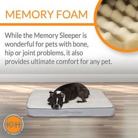 K&H Pet Products Memory Sleeper Orthopedic Pillow Dog Be, Gray, Medium