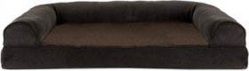 FurHaven Faux Fleece Orthopedic Bolster Cat & Dog Bed w/Removable Cover
