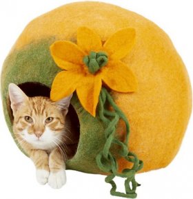 Earthtone Solutions Radiant Realm Felted Wool Cat Cave Bed