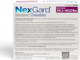 NexGard Chew for Dogs, 24.1-60 lbs, (Purple Box)