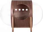 MyZoo Spaceship Alpha Warm & Cozy Covered Cat Bed, Walnut