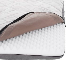 K&H Pet Products Feather-Top Orthopedic Pillow Dog Be, Charcoal