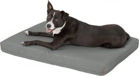 Frisco Rectangular Pillow Dog Bed w/Removable Cover, Dark Gray