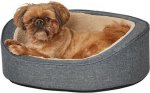 MidWest QuietTime Deluxe Hudson Bolster Cat & Dog Bed w/Removable Cover