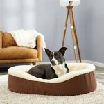 Dog Bed King USA Bolster Dog Bed w/Removable Cover, Brown