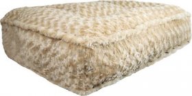 Bessie + Barnie Luxury Classy Plain Print Pillow Cat & Dog Bed w/Removable Cover, Gravel Stone, X-Large