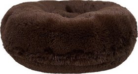 Bessie + Barnie Signature Bagel Bolster Cat & Dog Bed w/Removable Cover, Chepard/Lollipop, X-Large