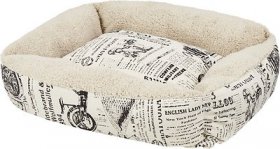 Paws & Pals 1800's Newspaper Bolster Cat & Dog Bed