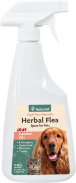 NaturVet Herbal Flea Dog & Cat Spray, 16-oz spray bottle