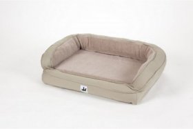 3 Dog Pet Supply EZ Wash Headrest Bolster Dog Bed w/Removable Cover