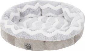 Precision Pet Products SnooZZy Round Shearling Bolster Dog Be, 21-in
