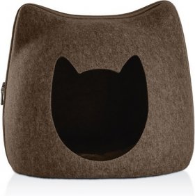 FurHaven Kitty-Shaped Felt Cubby Cat Bed