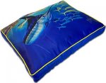 Guy Harvey Blue Escape Pillow Dog Bed w/ Removable Cover