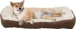 HappyCare Textiles Rectangle Bumper Bolster Cat & Dog Bed