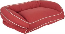 Carolina Pet Classic Canvas Memory Foam Bolster Dog Bed w/Removable Cover, Re, Large/X-Large